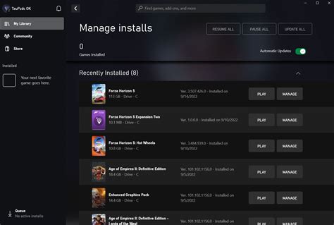 Owned and installed games not showing up on PC Xbox app.